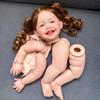 LSOAARRT 24Inch Blue Eyes Lifelike Unfinished Reborn Mila Doll Kit - Realistic Newborn Doll Parts with Black Hair view 4