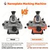 HaiZethonic Semi Automatic Metal Plate Embossing Machine,Nameplate Metal Plate Sheet Stamping Marking Machine,Metal Stamping Printer,Dog Tag Id Card Label Embosser 5mm/0.196in view 2
