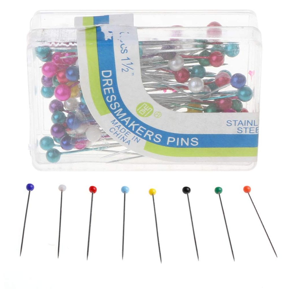 100pcs Colourful Sewing Pins Fabric Dressmaking Craft Positioning Quilting Sewing Colourful Straight Quilting Craft Positioning