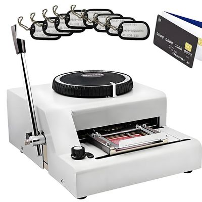AiODiO 72 Characters Manual Embossing Machine,Dog Tag Coding Embosser MachinePrecise Positioning,with 30 Aluminum Dog TagCreate Loyalty, Transport, and Credit Cards