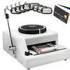 AiODiO 72 Characters Manual Embossing Machine,Dog Tag Coding Embosser MachinePrecise Positioning,with 30 Aluminum Dog TagCreate Loyalty, Transport, and Credit Cards view 1