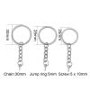100pcs 25/28/30mm Screw Eye Pin Key Chain Ring with Screws(Rhodium,25mm) view 3