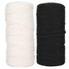Braided Wire Lace Thread Natural Cotton Rope Soft Single Stranded for DIY Crafts Knitting Wedding Decorations Plant Hangers 3mm Thick 100m Long 2Pcs view 1