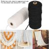 Braided Wire Lace Thread Natural Cotton Rope Soft Single Stranded for DIY Crafts Knitting Wedding Decorations Plant Hangers 3mm Thick 100m Long 2Pcs view 4