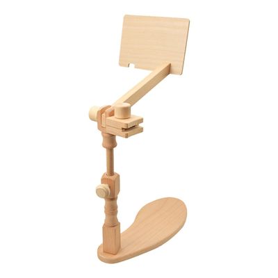 HOODANCOS Adjustable Wooden Embroidery Stand Cross Stitch Frame Holder Multifunctional Sitting Cross Stitch Rack for Needlework Craft Supplies