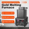 Metal Melting Furnace 5000W Electric Furnace, Temperature Control, Graphite Crucible Included, Fast Melting Gold, Silver, Copper for Jewelry Casting(Black,3kg) view 2