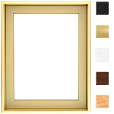 Canvas Floater Frame for Finished Canvas Art, 1.25" Deep Floating Shadow Gap Design, Floating Frame for Canvas Art, Modern Gallery Style Wall Decor, Hardware Included (Champagne Gold, 10x12)