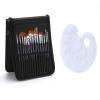 15 Pcs Nylon Wool Brush Set with Various Shapes Watercolor Gouache with Canvas Bag Art Supplies view 4