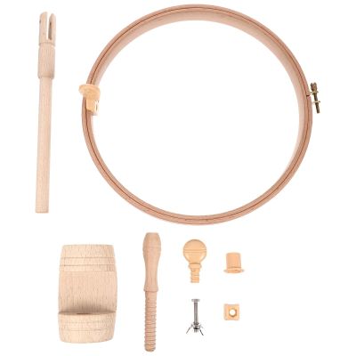 SEWACC Beech Wood Adjustable Embroidery Stand Desktop Cross Stitch Holder Rotatable DIY Needlework Frame for Sewing Crafts and Needlepoint Projects
