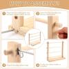 Ribbon Storage - Wooden Spool Display Stand | Ribbon Spool Holder Stand | for Florist Arts Wrapping Craft Supplies Crochet Yarn Tulle Roll Washi Tape Thread view 4