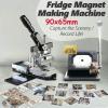 Professional Magnet Maker Machine Kit: 3.5x2.5 Inch Rectangle Magnet Press Machine with Photo Cutter & 100 Sets Cardboard Supplies, Magnet Making Machine for Fridge Magnet Making Machine Projects view 4