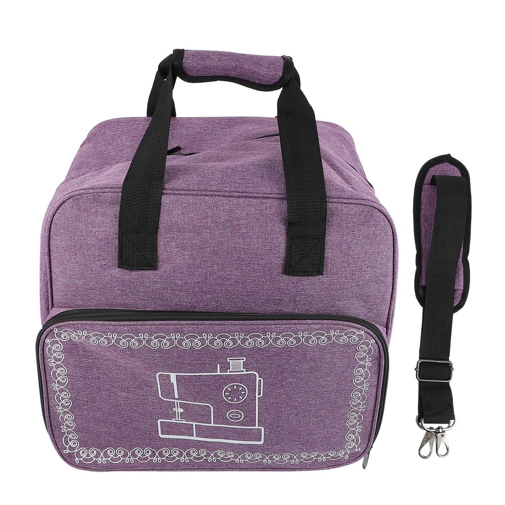 COHEALI 600d Oxford Cloth Sewing Machine Carrying Tote Bag with Handle, Portable Storage Container for Travel and Outdoor Use, Violet