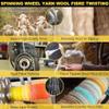 Smart Electric Wheel - 120g Yarn Spinner Machine with Foot Switch, 3 Spools, 12V Drum Carder, Adjustable Speed & Forward/Reverse Funct for Easy Crafting view 4