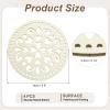 MECCANIXITY Crochet Basket Base 5.5 Inch Circle Wooden Crochet Bag Bottom Unfinished Wood for DIY Craft Basket Crochet, Bag Weaving Knitting Bases, Pack of 4, Heart Shine view 2