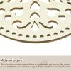 MECCANIXITY Crochet Basket Base 5.5 Inch Circle Wooden Crochet Bag Bottom Unfinished Wood for DIY Craft Basket Crochet, Bag Weaving Knitting Bases, Pack of 4, Heart Shine view 4
