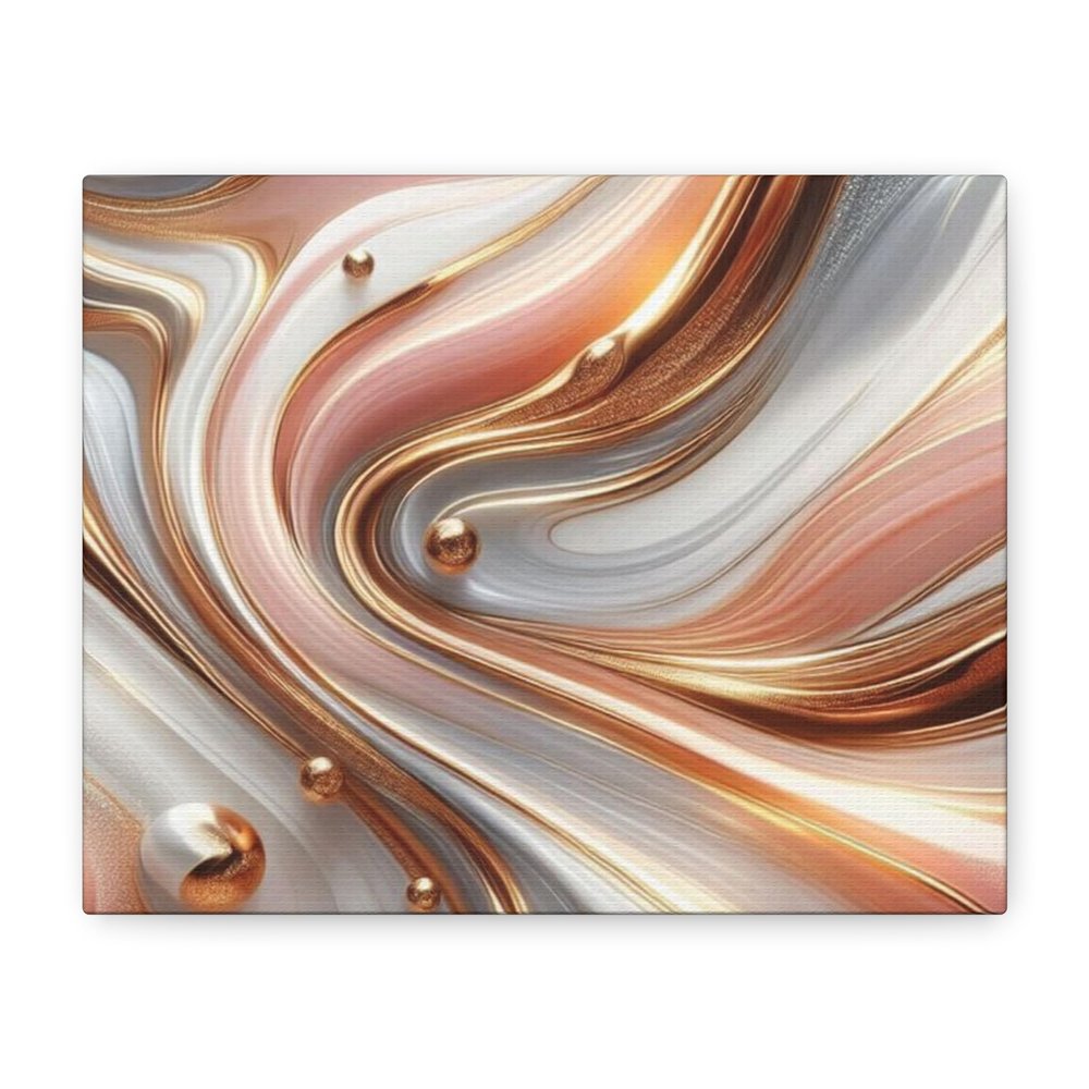 Abstract Metallic Swirl Matte Canvas