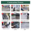Concrete Texturing Skin, Concrete Texture Mat, Slate Pattern Forms For Concrete Ground, Stamped Cement Texture Printing Pad(Style 1) view 4