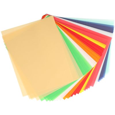 CALLARON 40pcs Colorful Tracing Paper Set for DIY Crafts, Pearlescent Copy and Engineering Drawing Paper, Translucent Art Sheets Suitable for Artists and Students Random Color