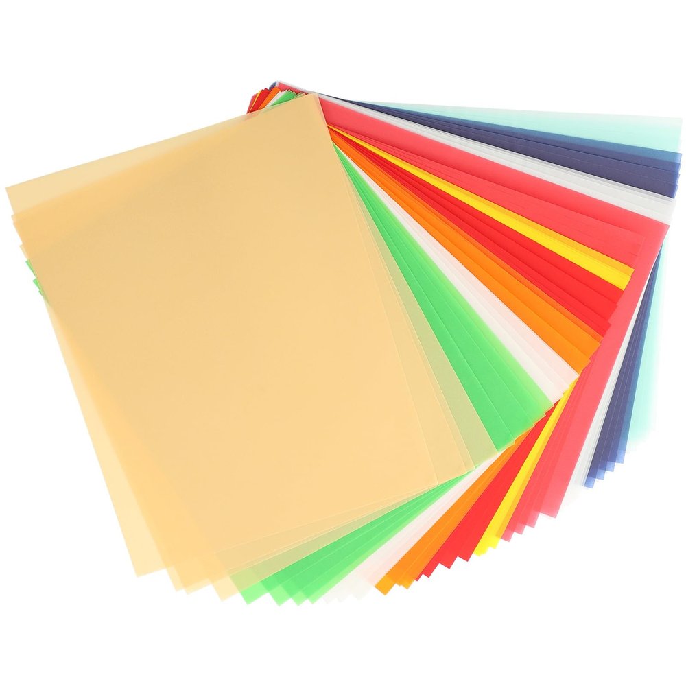 CALLARON 40pcs Colorful Tracing Paper Set for DIY Crafts, Pearlescent Copy and Engineering Drawing Paper, Translucent Art Sheets Suitable for Artists and Students Random Color