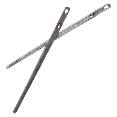 Zerodeko 2pcs Leather Lacing Needles Double Hole Metal Sewing Awl Needles for Leathercraft Purse Making and Shoe Repair Hand Sewing Tools