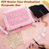 Yousoontic 2026 Class of Senior Graduation DIY Wooden Box Kit Large Wooden Keepsake Box with Pearl Letters Lace Bow Roses Glitter Alphabet & Numbers Pearl Decals Personalized Gift for Her(Pink) view 4