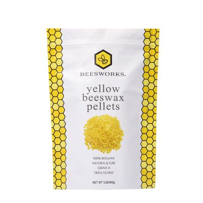 Beesworks Yellow Beeswax Pellets (1 lb) | 100% Pure, Cosmetic Grade, Triple-Filtered Beeswax for DIY Skin Care, Lip Balm, Lotion, and Candle Making