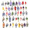 CWBPING 50pcs 1:87 Sitting Pose Model People HO Scale Hand Painted Model Train Park Street Passenger People Figures view 1