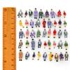 CWBPING 50pcs 1:87 Sitting Pose Model People HO Scale Hand Painted Model Train Park Street Passenger People Figures view 3