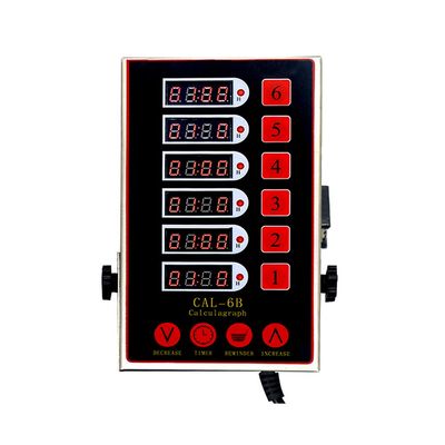 ZzPro 6 Channels Commercial Timer Cooking Timers Loud Adjustable Alarm Reminder Clear LED Display Stainless Steel Calculagraph for Restaurant Home Kitchen