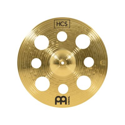 Meinl 16 Trash Crash Cymbal with Holes HCS Traditional Finish Brass for Drum Set, Made In Germany, 2-YEAR WARRANTY (HCS16TRC)