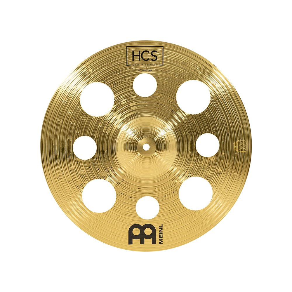 Meinl 16 Trash Crash Cymbal with Holes HCS Traditional Finish Brass for Drum Set, Made In Germany, 2-YEAR WARRANTY (HCS16TRC)