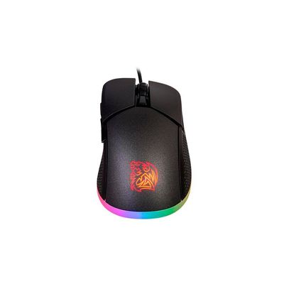 Thermaltake Tt Esports IRIS Optical 16.8 Million Color RGB Aura Illumination 9 Lighting Effects 5000 DPI PMW3325 Sensor Ergonomic Software-Controlled Gaming Mouse MO-IRS-WDOHBK-04