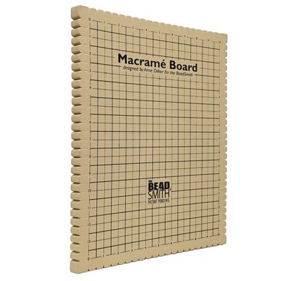 The Beadsmith Macrame Board, 11.5 x 15.5 inches, 0.5-inch-Thick Foam, 10x14 Grid for Measuring, Bracelet Project with Instructions Included, Create Macrame and Knotting Creations