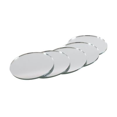 Super Z Outlet Mini Round 2" Inch Small Glass Mirror Circles for Arts & Crafts Projects, Traveling, Framing, Decoration (50 Pieces)