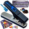 Pick-a-Palooza DIY Guitar Picks Punch Mega Pack - Custom Pick Maker for Musicians - Features Leather Key Chain Holder, Pick Strips with Artwork & File - Unique Gifts for Men & Women - Blue Punch view 1
