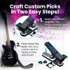 Pick-a-Palooza DIY Guitar Picks Punch Mega Pack - Custom Pick Maker for Musicians - Features Leather Key Chain Holder, Pick Strips with Artwork & File - Unique Gifts for Men & Women - Blue Punch view 4