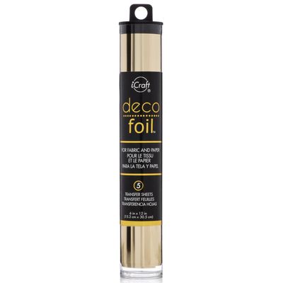 iCraft Deco Foil, 5 Transfer Sheets, 6" x 12", Champagne