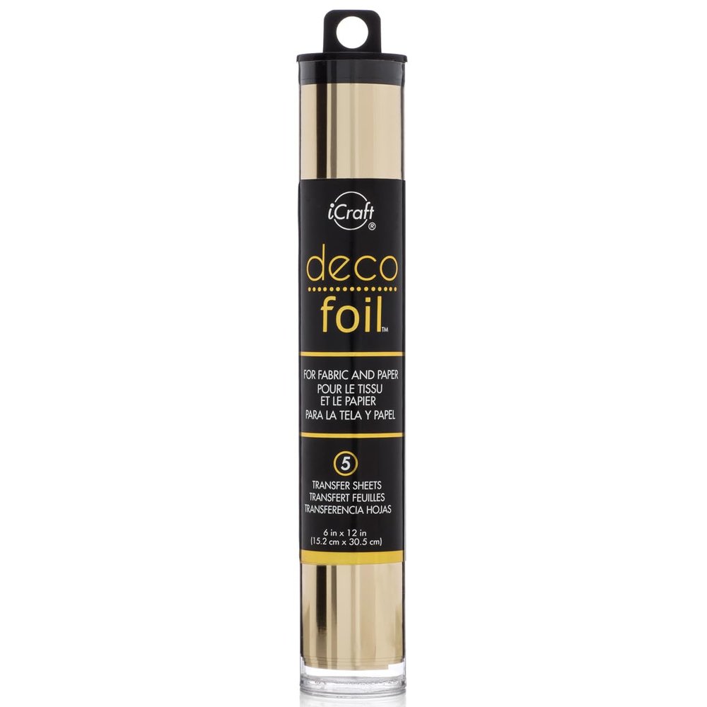 iCraft Deco Foil, 5 Transfer Sheets, 6" x 12", Champagne