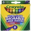 Crayola Washable Crayons, Large Size, 8 Colors, Pack of 1 view 1