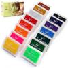 Lsushine 15 Colors Craft Ink Pad for Stamps - Stamp Ink Pads for Rubber Stamps & Kids Washable Finger Painting, DIY Color Stamping on Paper Wood Fabric Scrapbooking (Pack of 15) view 1