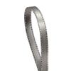 Silver Satin Ribbon with Silver Border, 1/4" X 50Yd view 1