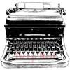 Deep Red Stamps Classic Typewriter Rubber Stamp 2.8 x 3inches view 1