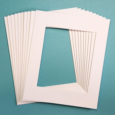 topseller100, Pack of 10 WHITE 11x14 Picture Mats Matting with White Core Bevel Cut for 8x10 Pictures