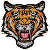 Tiger Patch Embroidered Iron-On Applique Roaring Bengal Striped Souvenir view 1