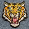 Tiger Patch Embroidered Iron-On Applique Roaring Bengal Striped Souvenir view 2