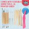 Pottery Tool Starter Kit- 15-Piece 26-Tool Beginner's Clay Ceramics Modeling Carving Sculpting Set- Arts & Crafts School Project, w Carrying Case, Birthday Gift for Kids, Gift Set for Artists view 4