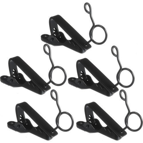 Auray Tie Clip for Pearstone OLM2, Senal OLM2, Sennheiser ME2 and Sony UWP-V Lavalier Mics (Pack of 5)