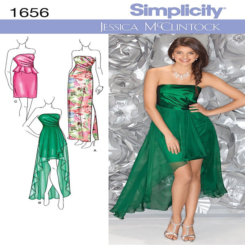 Simplicity 1690 Misses' Dress Skirt and Top Leanne Marshall Collection Sewing Pattern, Size P5 (12-14-16-18-20)
