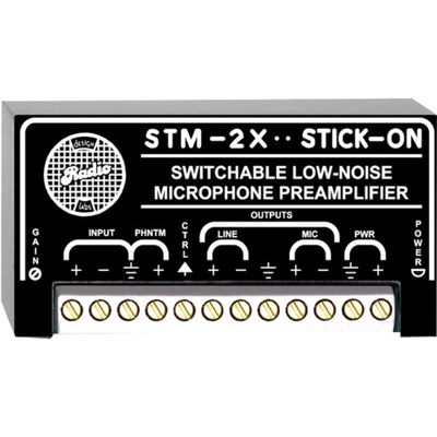 Radio Design Labs RDL STM-2X Switched Microphone Preamplifier - 35 to 65 dB gain