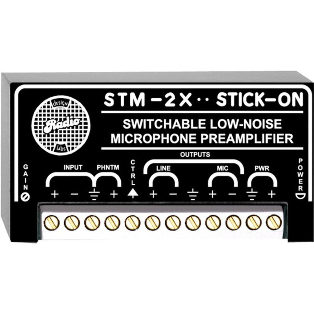 Radio Design Labs RDL STM-2X Switched Microphone Preamplifier - 35 to 65 dB gain